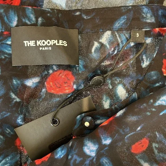 THE KOOPLES Womens Poison Roses Floral-Print Shirt Blouse Size Large ($268) - Picture 6 of 9